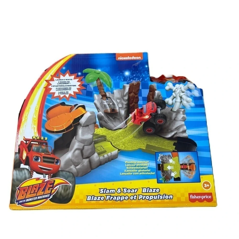 Fisher-Price Nickelodeon Blaze Slam & Soar Blaze - Action Packed Race Track NEW